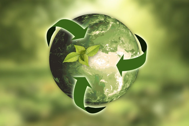 Планетата Земя в знак за рециклиране